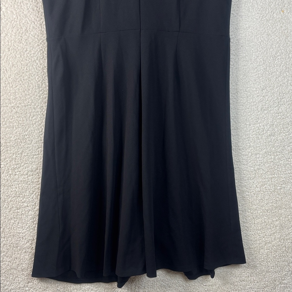 NWT DKNY Womens Black Scuba Crepe Twist Keyhole Neck Midi Dress PLUS SIZE 20W - Picture 11 of 14